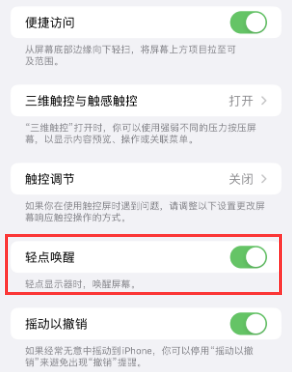 武都苹果授权维修站分享iPhone轻点无法唤醒怎么办 