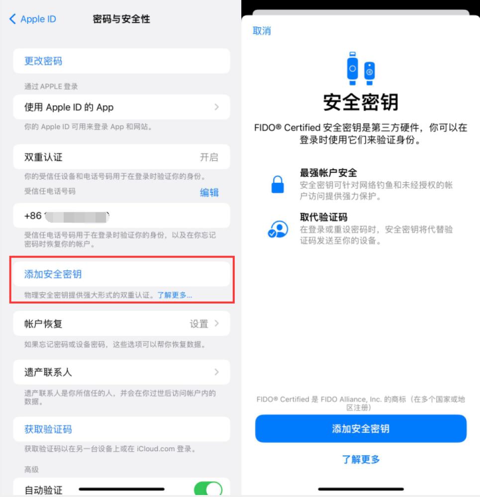 武都苹果服务网点分享物理安全密钥有什么用？iOS 16.3新增支持物理安全密钥会更安全吗？ 